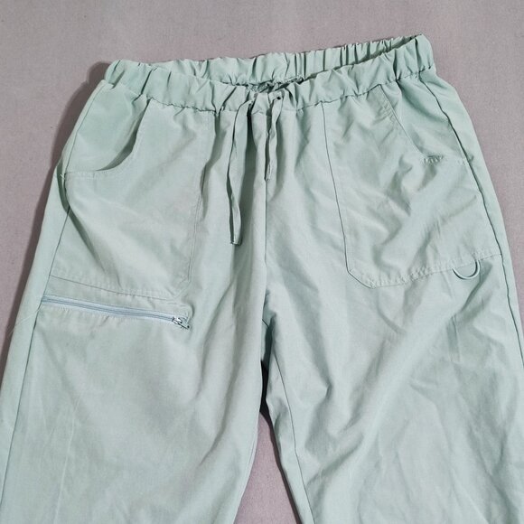 Divine Stretch jogger pants women's size L mint colour lightweight lazy pants - Picture 2 of 14